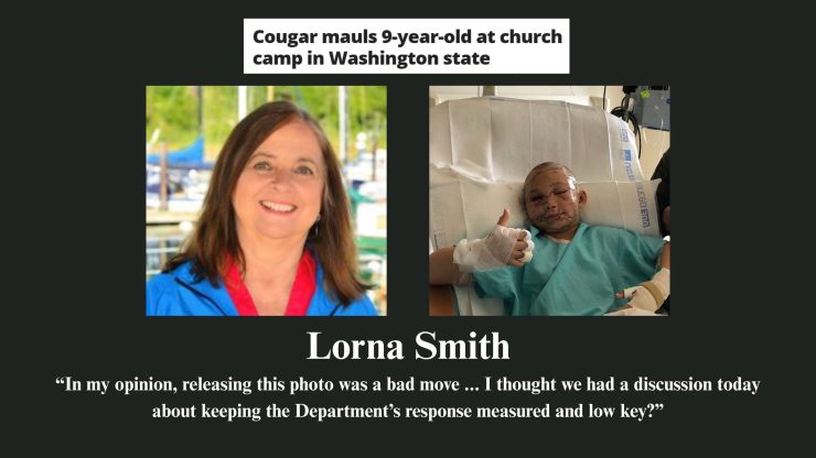 Social media Lorna Smith quote on cougar attack of little girl at church camp.