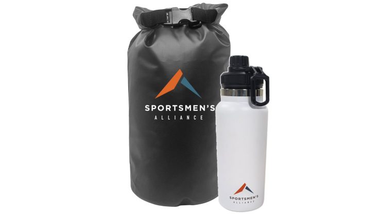 Sportsmen's Alliance Member Benefit $50: SA-branded dry bag and stainless steel water bottle