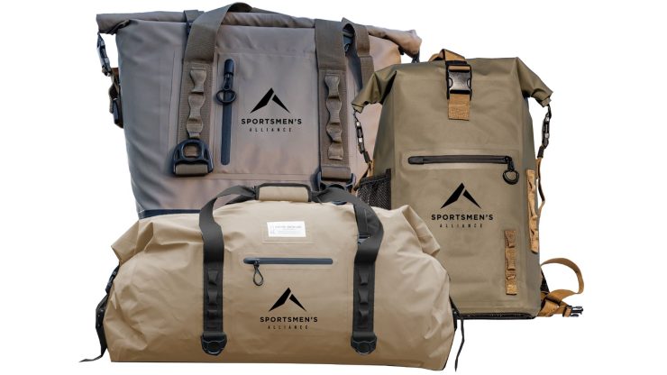 Sportsmen's Alliance Member Benefit $500: SA-branded dry-bag collection - cooler, backpack and duffle bag