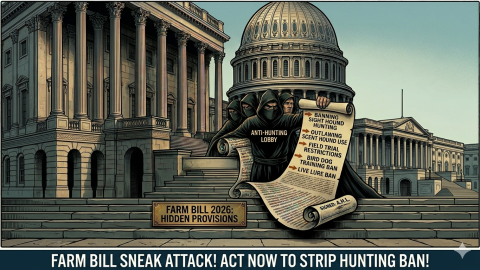 The 2026 Farm Bill was hijacked by animal-rights extremists with an amendment that threatens all hunting with dogs.